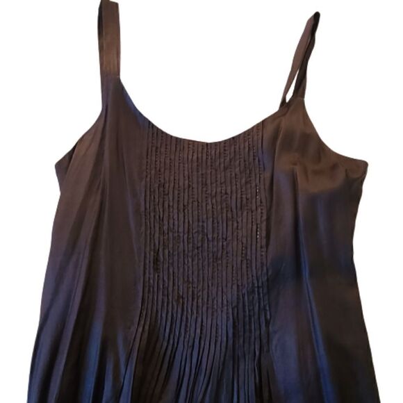 Eileen Fisher Women's Java Brown Rumpled Silk Sequined Dress Size XS - Picture 3 of 15